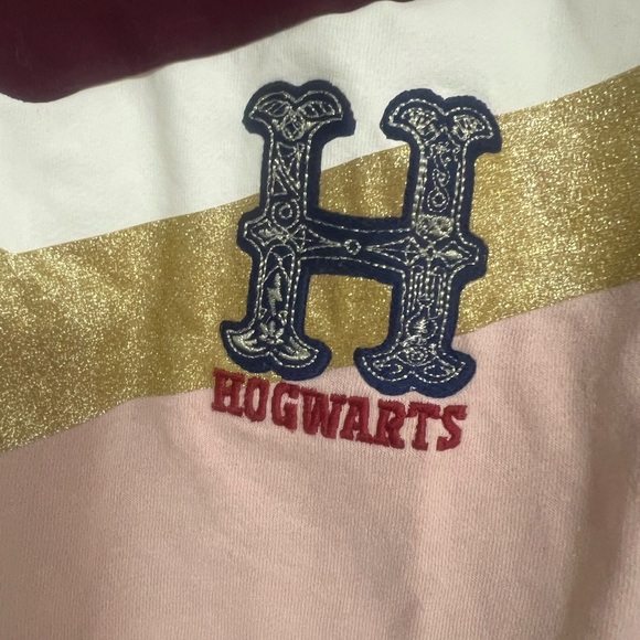 H&M Kids Long Sleeve Shirt - Burgundy, Pink, and Gold. Harry potter theme - Picture 3 of 4
